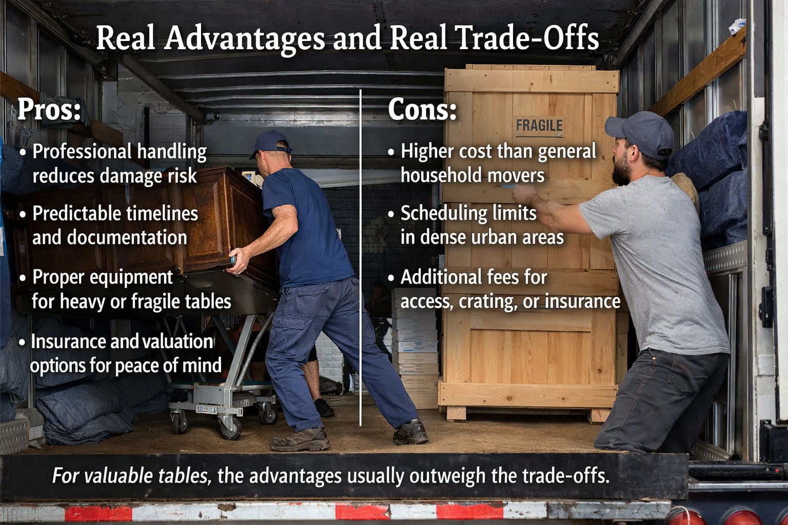 real advantages of table mover
