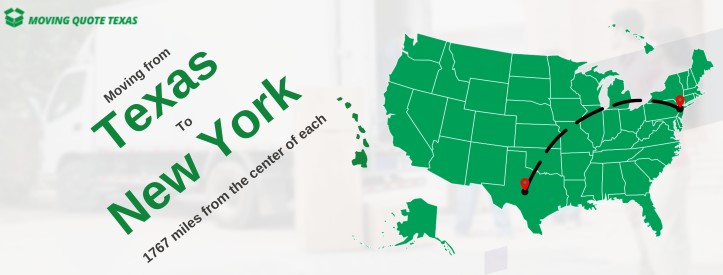 map moving from texas to new york